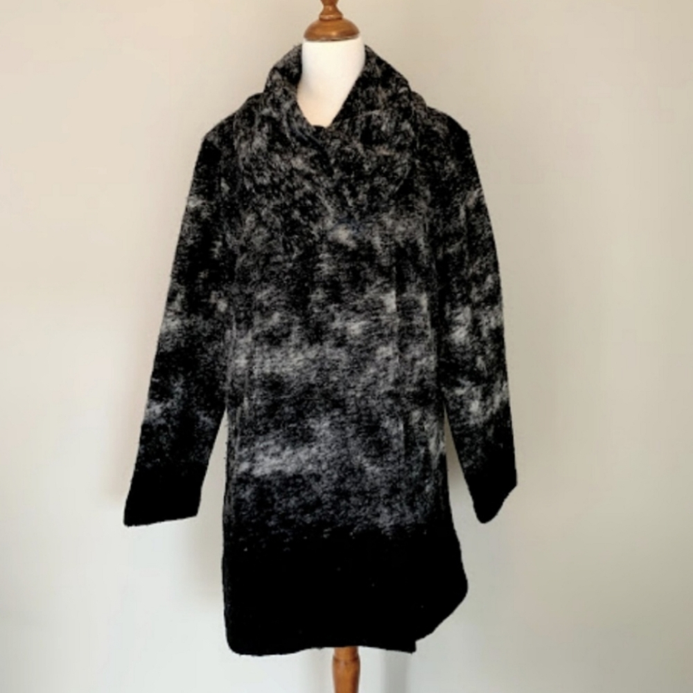 Charcoal Ombre Felted Wool Coat